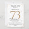 73rd Birthday Thank You Card with Tribute