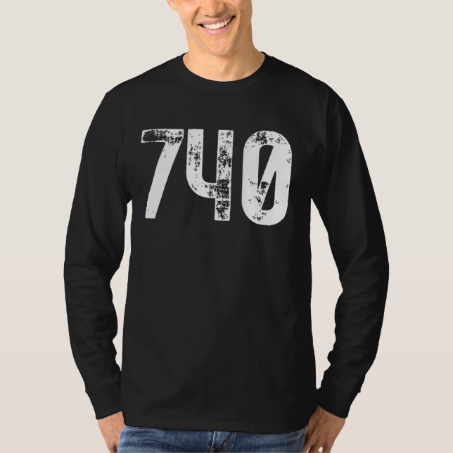 740 Area Code Newark OH Mobile Telephone Area Code T-Shirt (Front)