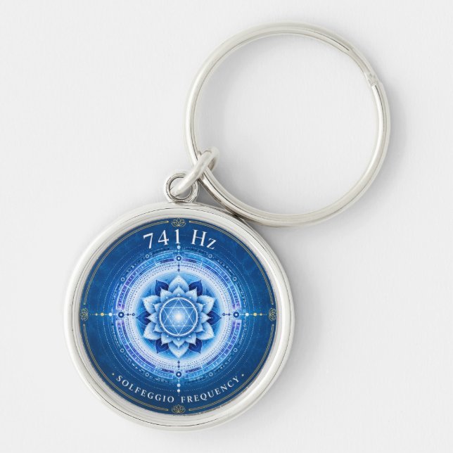 741 Hz Solfeggio Frequency Keychain  (Front)
