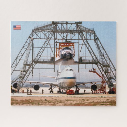 747 SPACE SHUTTLE CARRIER AIRCRAFT 16x20 inch Jigsaw Puzzle