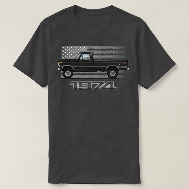 74 Black T-Shirt (Design Front)