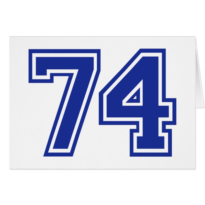 74   number greeting cards