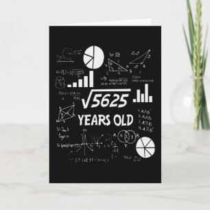 74 Year Old Bday Math Teacher 74th Birthday Gift Card