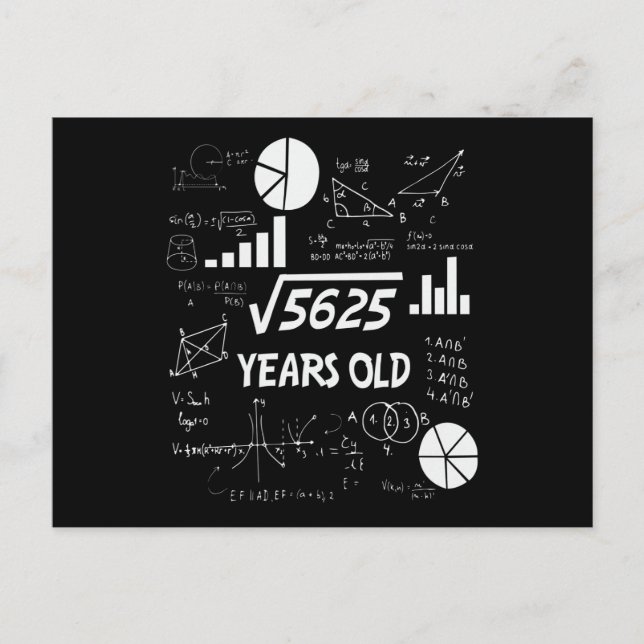 74 Year Old Bday Math Teacher 74th Birthday Gift Postcard (Front)