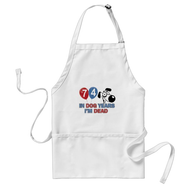 74 year old Dog year Adult Apron (Front)