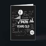 74 Years Old Bday Math Teacher 74th Birthday Gift Card<br><div class="desc">Celebrate in Style with a Math-Inspired Birthday Card!
Make the special day unforgettable with this unique and clever birthday card featuring a fun square root design. Perfect for math lovers,  geeks,  teachers,  engineers,  or anyone who appreciates a smart twist on their age!</div>