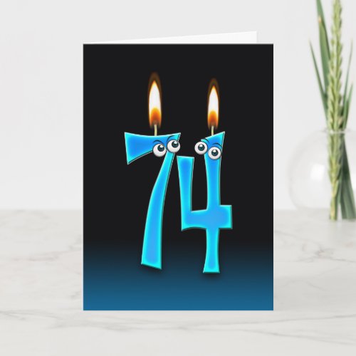 74th Birthday Candles Card