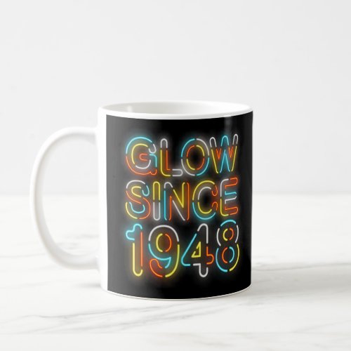 74th Birthday Glow Since 1948 Vintage Sunglasses R Coffee Mug