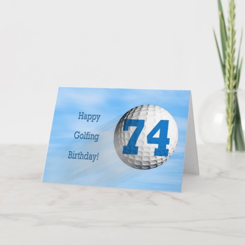 74th birthday golfing card