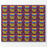 [ Thumbnail: 74th Birthday: Loving Hearts Pattern, Rainbow # 74 Wrapping Paper ]