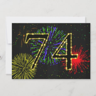 74th birthday party invitate invitation
