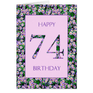 74th Birthday Purple Daisies