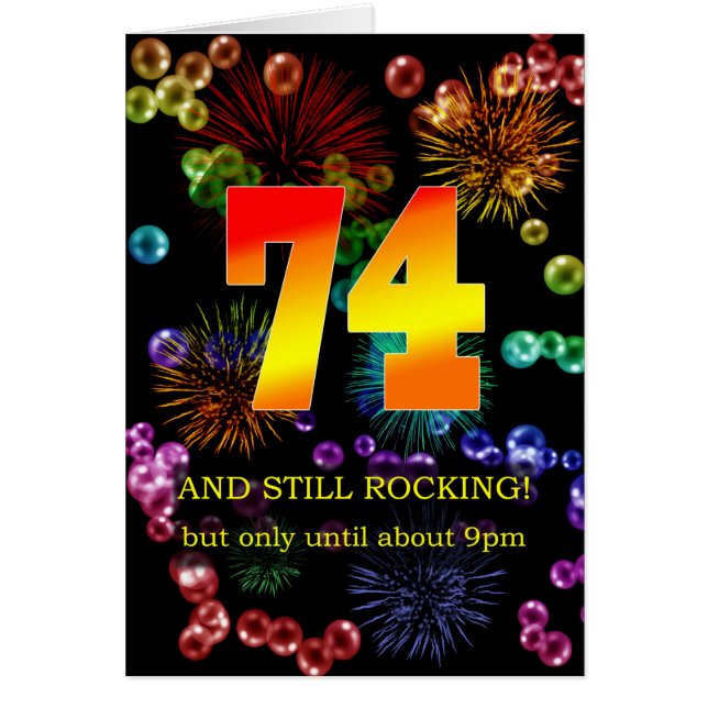 74th Birthday Still Rocking Cards (Front)