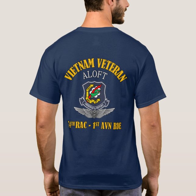 74th RAC - 1st Avn Bde (Wings) Vietnam Veteran T-Shirt (Back)
