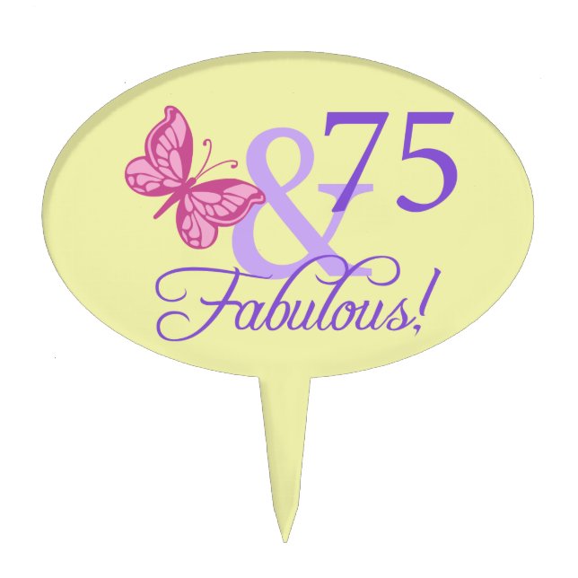 75 and Fabulous Oval Cakepick (Front)