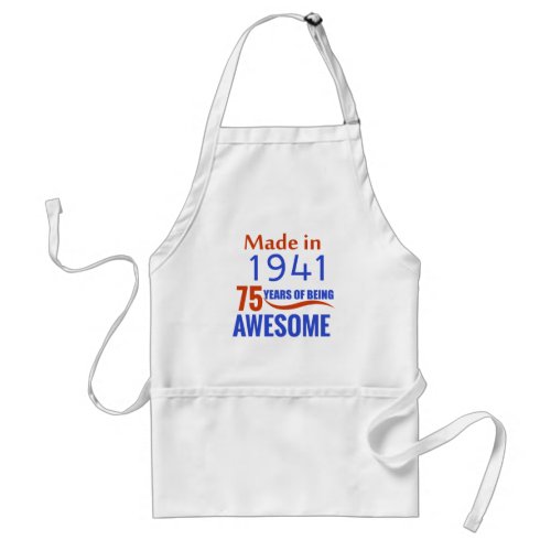 75 birthday design adult apron