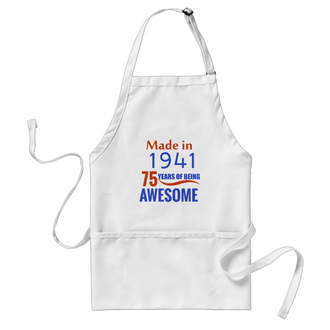 75 birthday design adult apron (Front)