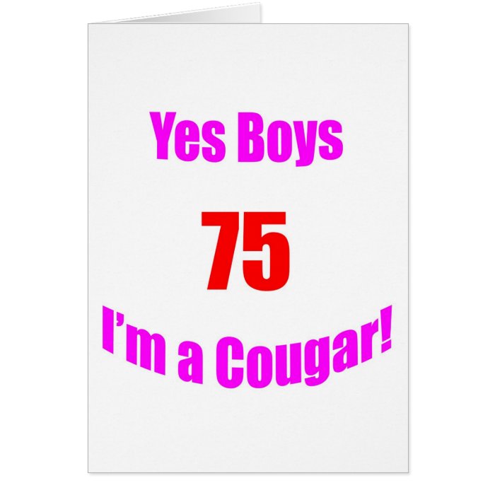 75 Cougar Birthday Cards