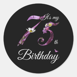 75 Floral 1948 It'S My 75Th Classic Round Sticker