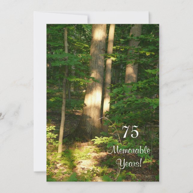75 Memorable Years/Birthday Celebration-Male Invitation (Front)