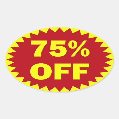 75 Off Retail Sale Stickers