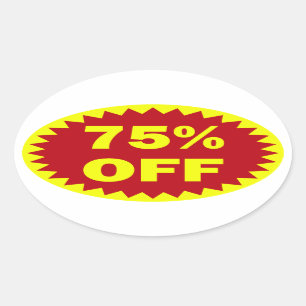 75% Off Retail Sale Stickers