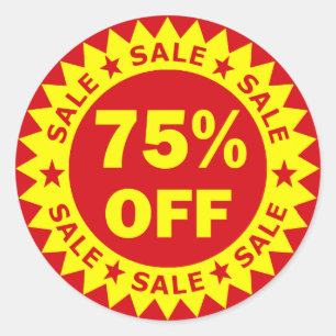 75% Off Retail Sale Stickers