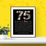 75 reasons why we love you granddad birthday poster<br><div class="desc">Celebrate your special bond with our "Reasons Why We Love You" personalized art. This unique piece highlights the reasons you cherish someone, turning heartfelt sentiments into a beautiful work of art. Perfect for anniversaries, birthdays, or just because, it’s a meaningful gift that captures your love and appreciation in a truly...</div>