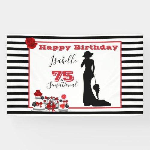 75  SENSATIONAL 75th Birthday Party Banner