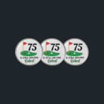 75 & Still on Par Funny Personalized 75th Birthday Golf Ball Marker<br><div class="desc">Celebrate a golfer’s 75th birthday in style with this humorous and personalized golf ball marker! Featuring a funny design that adds a playful touch to their game, this marker can be customized with a name or special message. Perfect for golfers who love to hit the greens and enjoy a good...</div>
