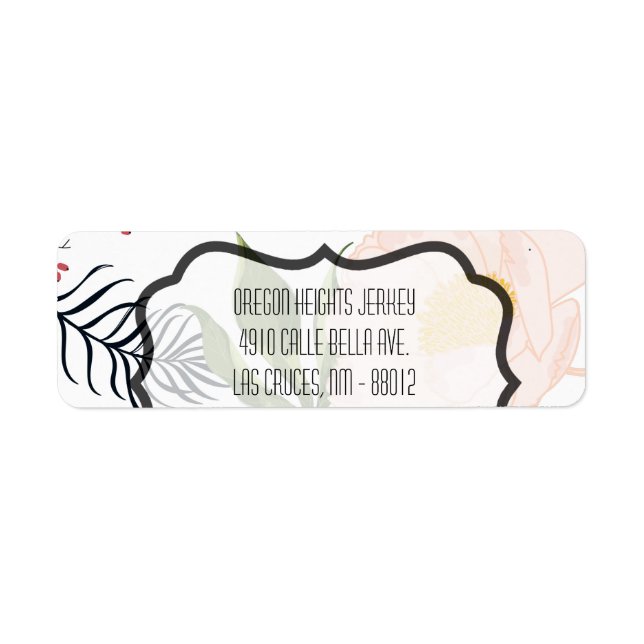 .75"x2.25" Business Address Label Baby Pink Cosmos (Front)