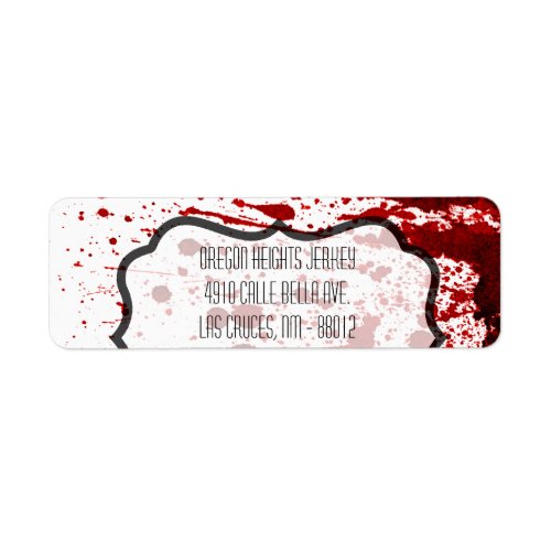 75x225 Business Address Label Blood Splatter V