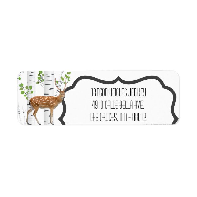 .75"x2.25" Business Address Label Deer Doe Buck Wo (Front)