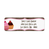 .75"x2.25" Cup Cakes Bakery Return Address Label