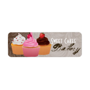 .75"x2.25" Cup Cakes Bakery Swee Product Tag Label