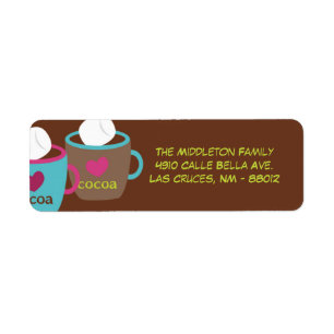 .75"x2.25" Modern Cocoa Cup Return Address Label