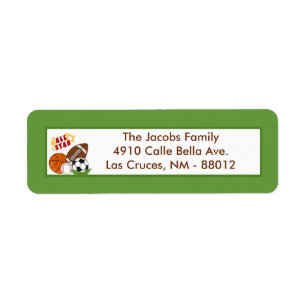 .75"x2.25" Return Address Label All-Star Green