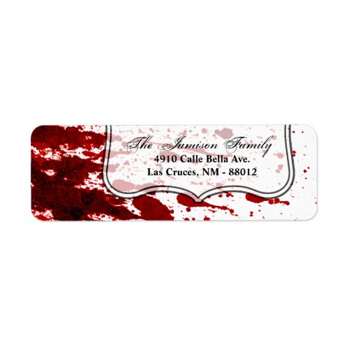 75x225 Return Address Label Blood Splatter Vam