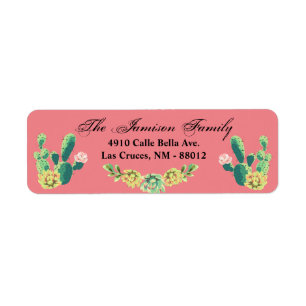 .75"x2.25" Return Address Label Bohemian Cactus Su