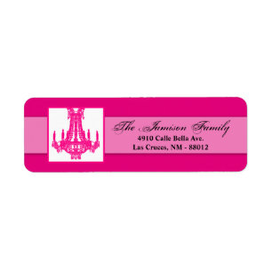 .75"x2.25" Return Address Label Crystal Chandelier