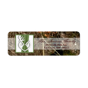 .75"x2.25" Return Address Label Deer Couple Doe