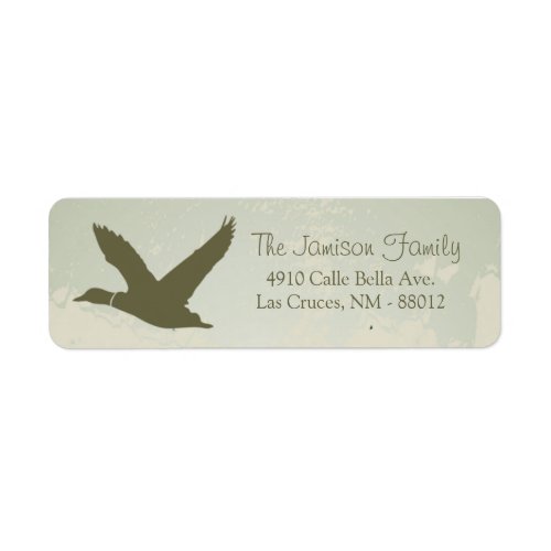 75x225 Return Address Label Duck Hunting