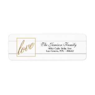 .75"x2.25" Return Address Label Glitter Love