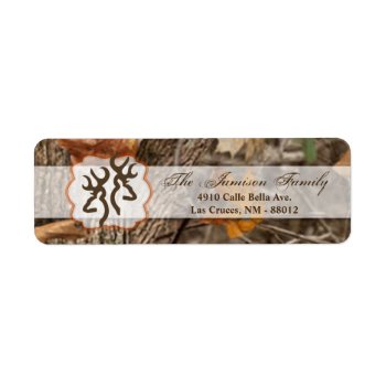 .75"x2.25" Return Address Label Hunting Couple Dee by AnnLeeDesigns at Zazzle