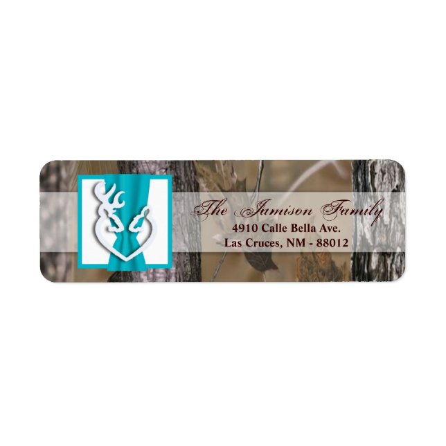 .75"x2.25" Return Address Label Hunting Deer Doe (Front)