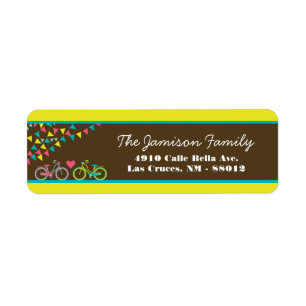 .75"x2.25" Return Address Label Lovers Bike Bicycl