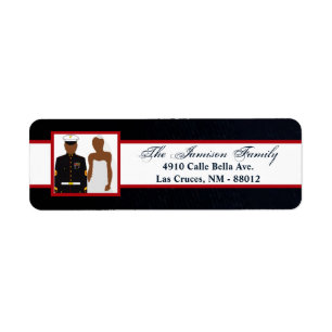 .75"x2.25" Return Address Label Marine African Ame