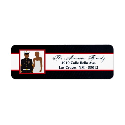 75x225 Return Address Label Marine African Ame