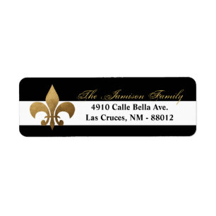 .75"x2.25" Return Address Label Modern Stripe Blac