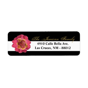 .75"x2.25" Return Address Label Modern Stripe Blac